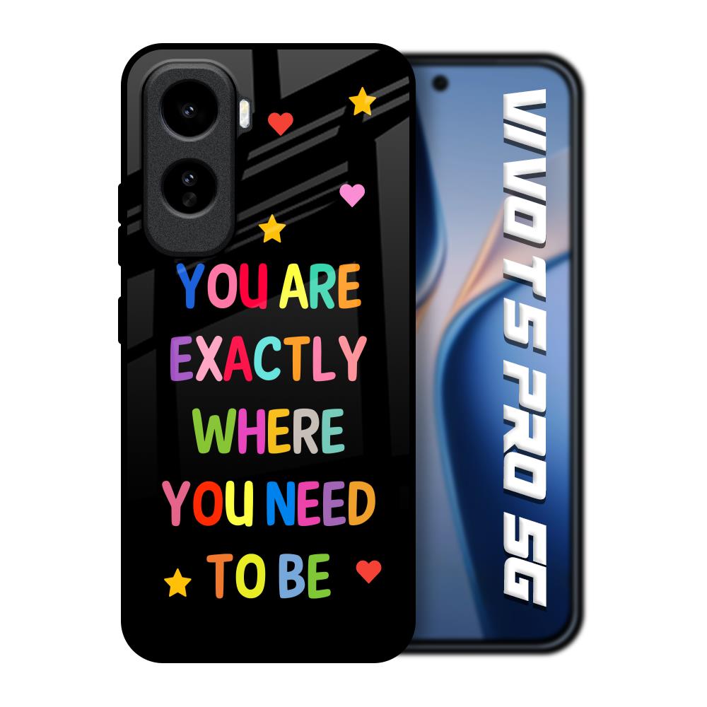 Magical Words Vivo T5 Pro 5G Glass Back Cover Online