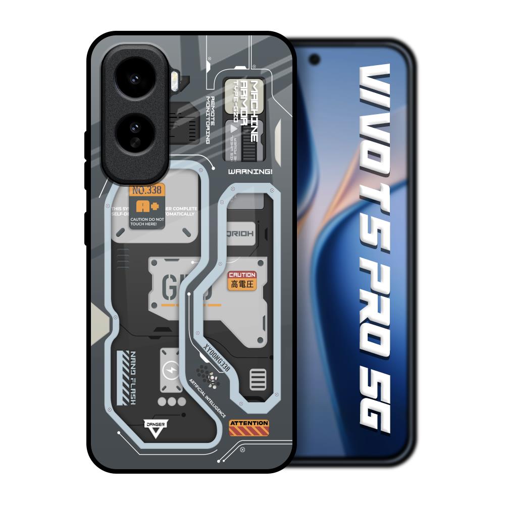 Retro Futuristic Vivo T5 Pro 5G Glass Back Cover Online