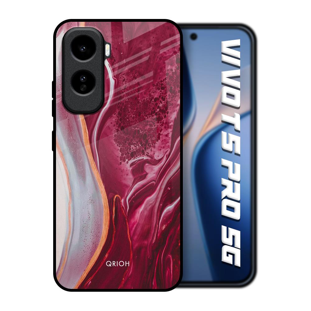 Crimson Ruby Vivo T5 Pro 5G Glass Back Cover Online