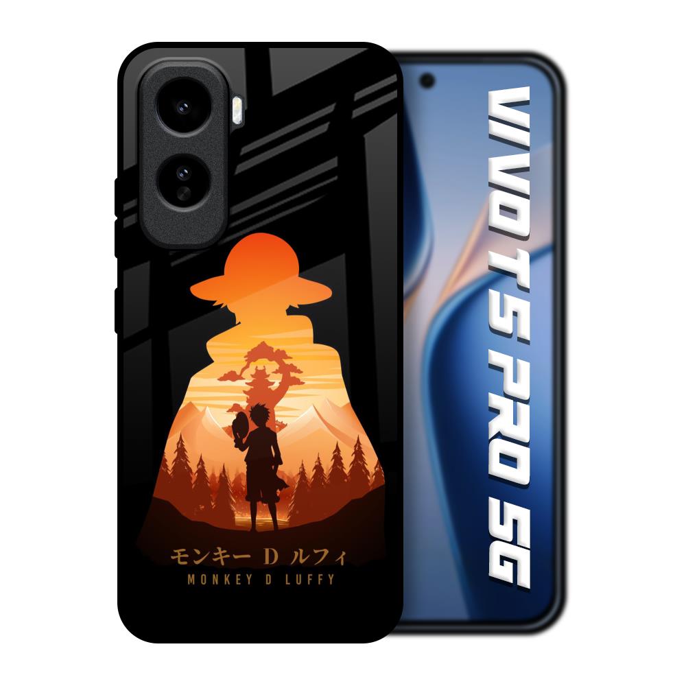 Luffy One Piece Vivo T5 Pro 5G Glass Back Cover Online