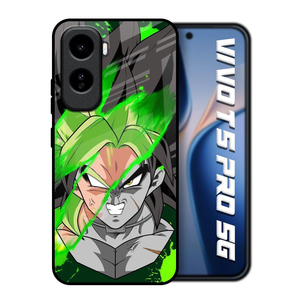 Anime Green Splash Vivo T5 Pro 5G Glass Back Cover Online