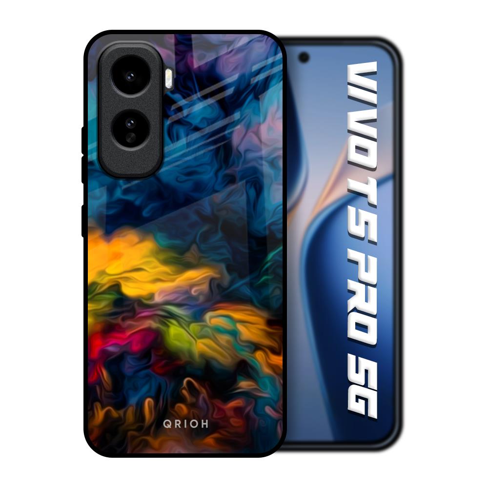 Multicolor Oil Painting Vivo T5 Pro 5G Glass Back Cover Online
