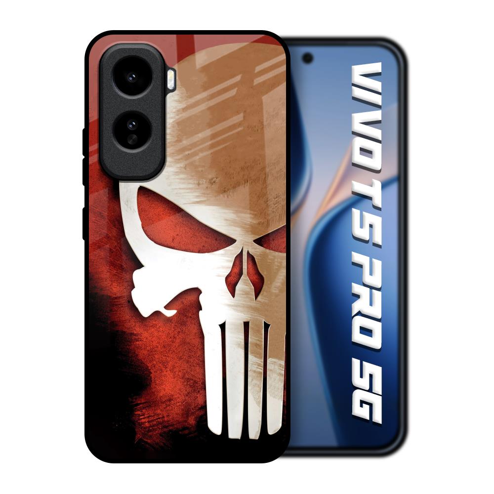Red Skull Vivo T5 Pro 5G Glass Back Cover Online