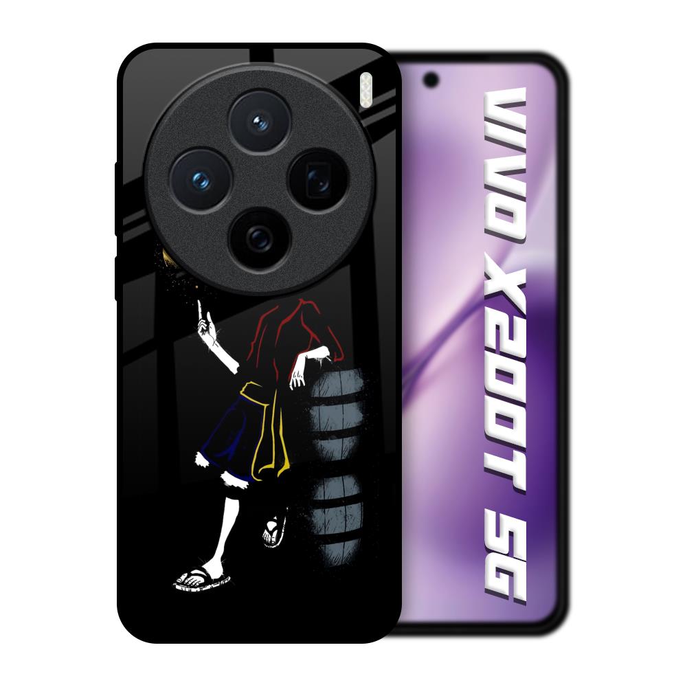 Luffy Line Art Vivo X200T 5G Glass Back Cover Online