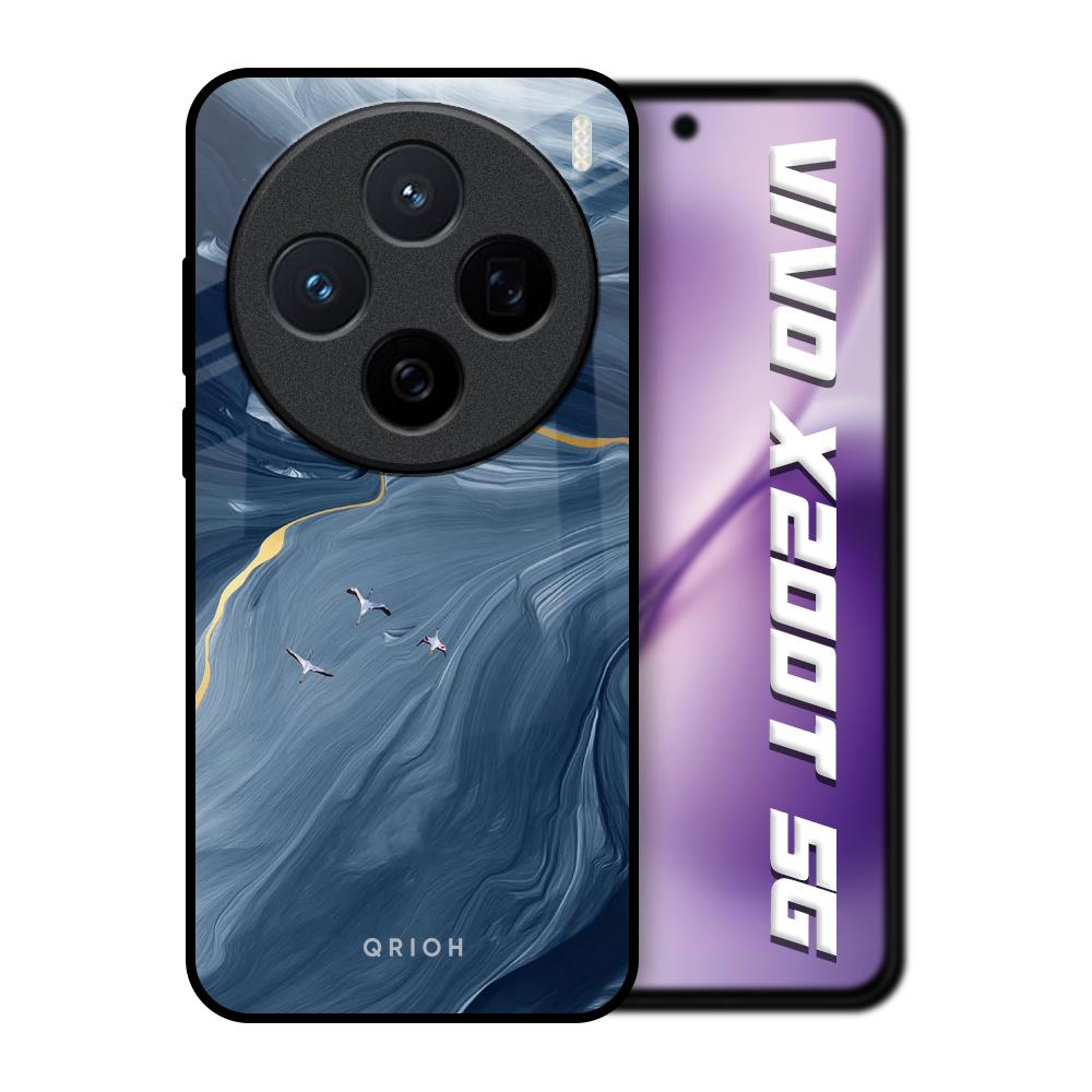 Deep Ocean Marble Vivo X200T 5G Glass Back Cover Online