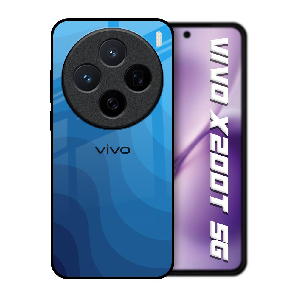 Blue Wave Abstract Vivo X200T 5G Glass Back Cover Online