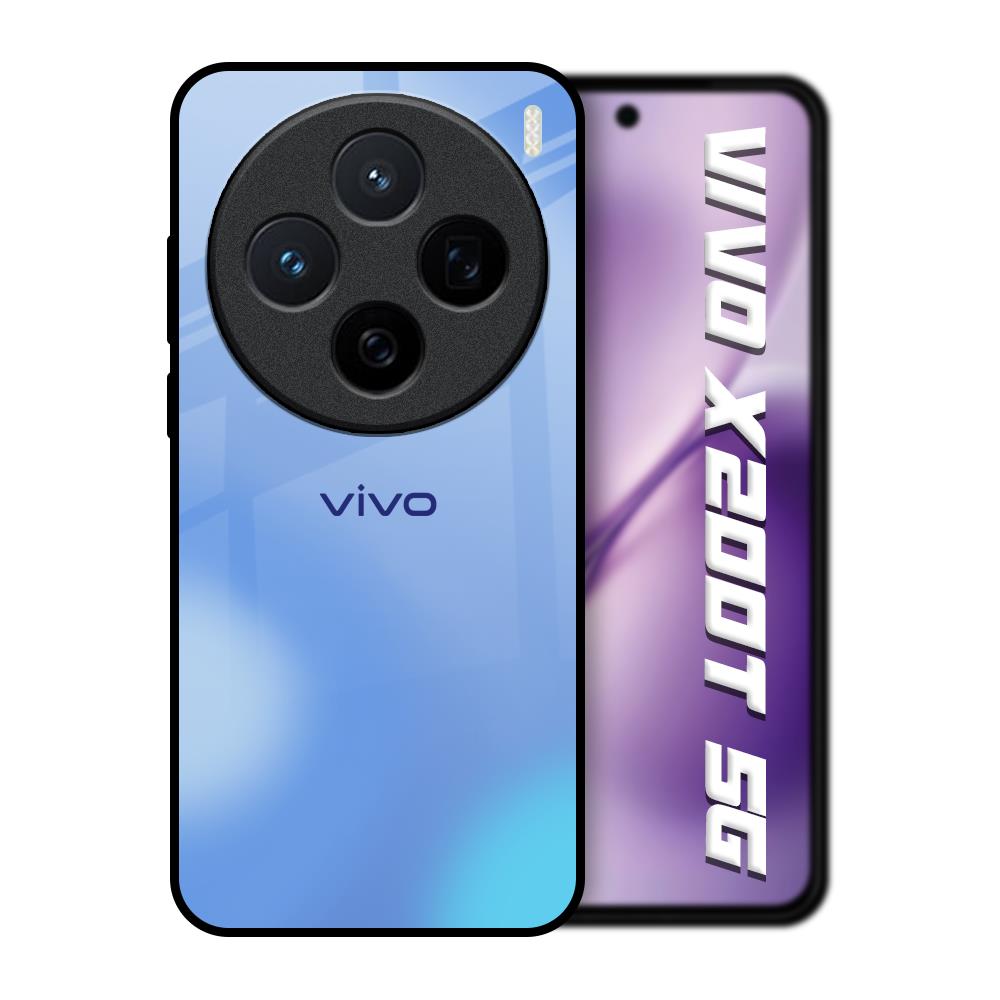 Vibrant Blue Texture Vivo X200T 5G Glass Back Cover Online
