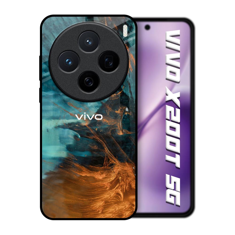 Golden Splash Vivo X200T 5G Glass Back Cover Online