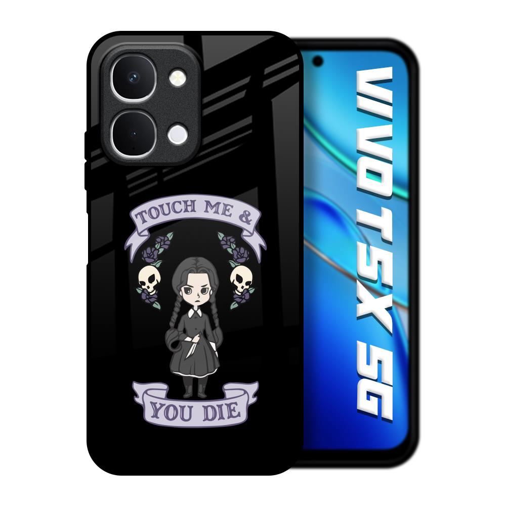 Touch Me & You Die Vivo T5x 5G Glass Back Cover Online