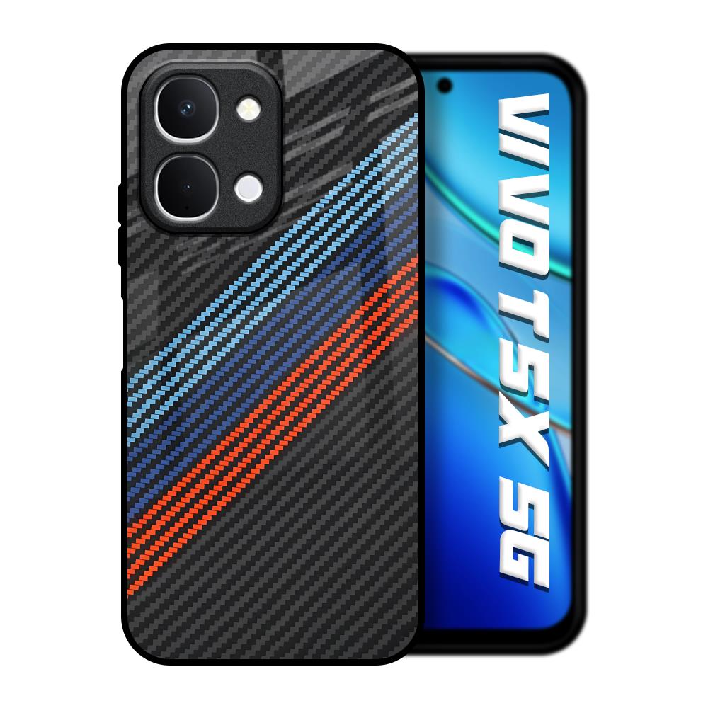 Carbon Inspired Vivo T5x 5G Glass Back Cover Online