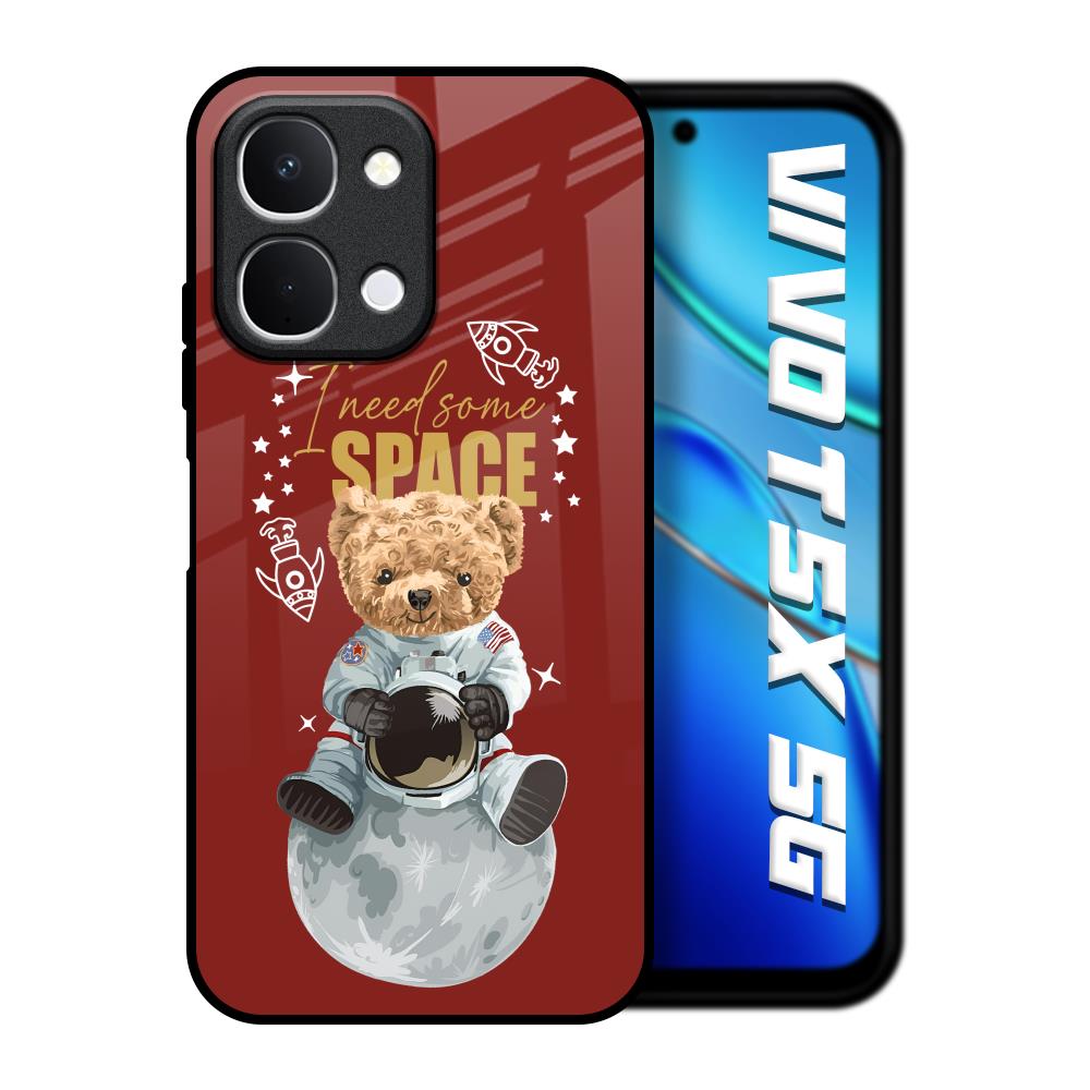 Astronaut Bear Vivo T5x 5G Glass Back Cover Online