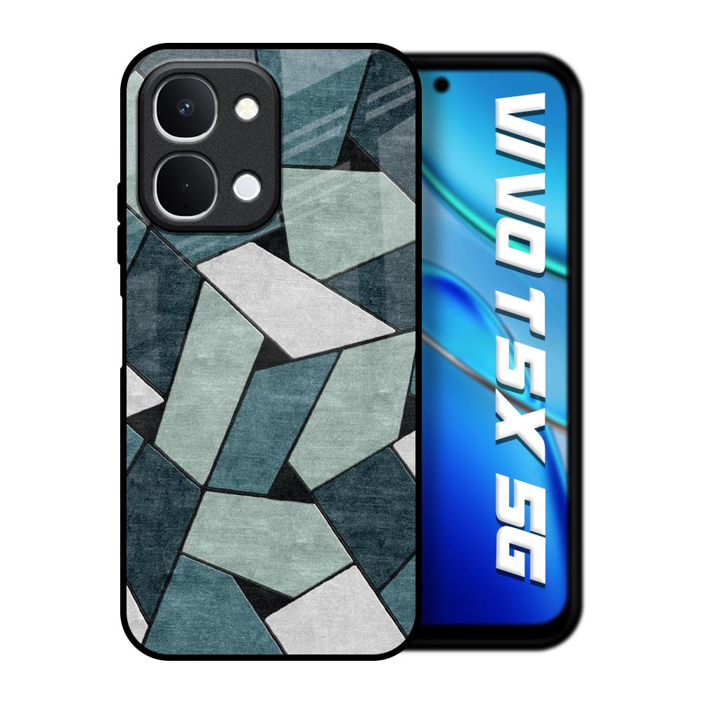 Abstact Tiles Vivo T5x 5G Glass Back Cover Online