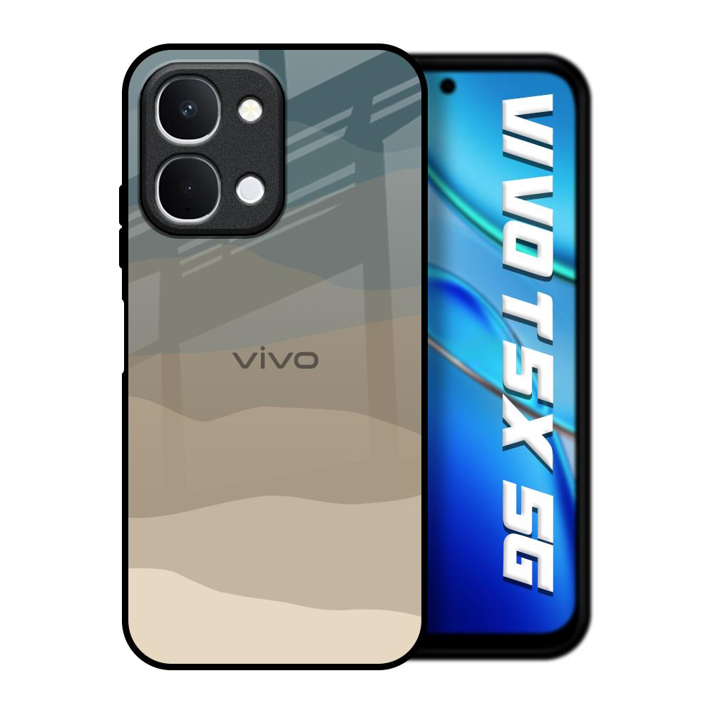 Abstract Mountain Pattern Vivo T5x 5G Glass Back Cover Online