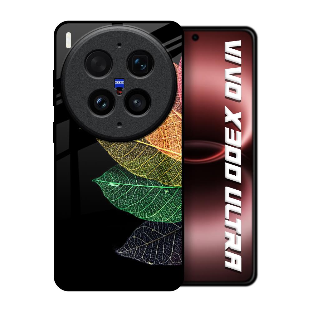 Colorful Leaves Vivo X300 Ultra 5G Glass Back Cover Online