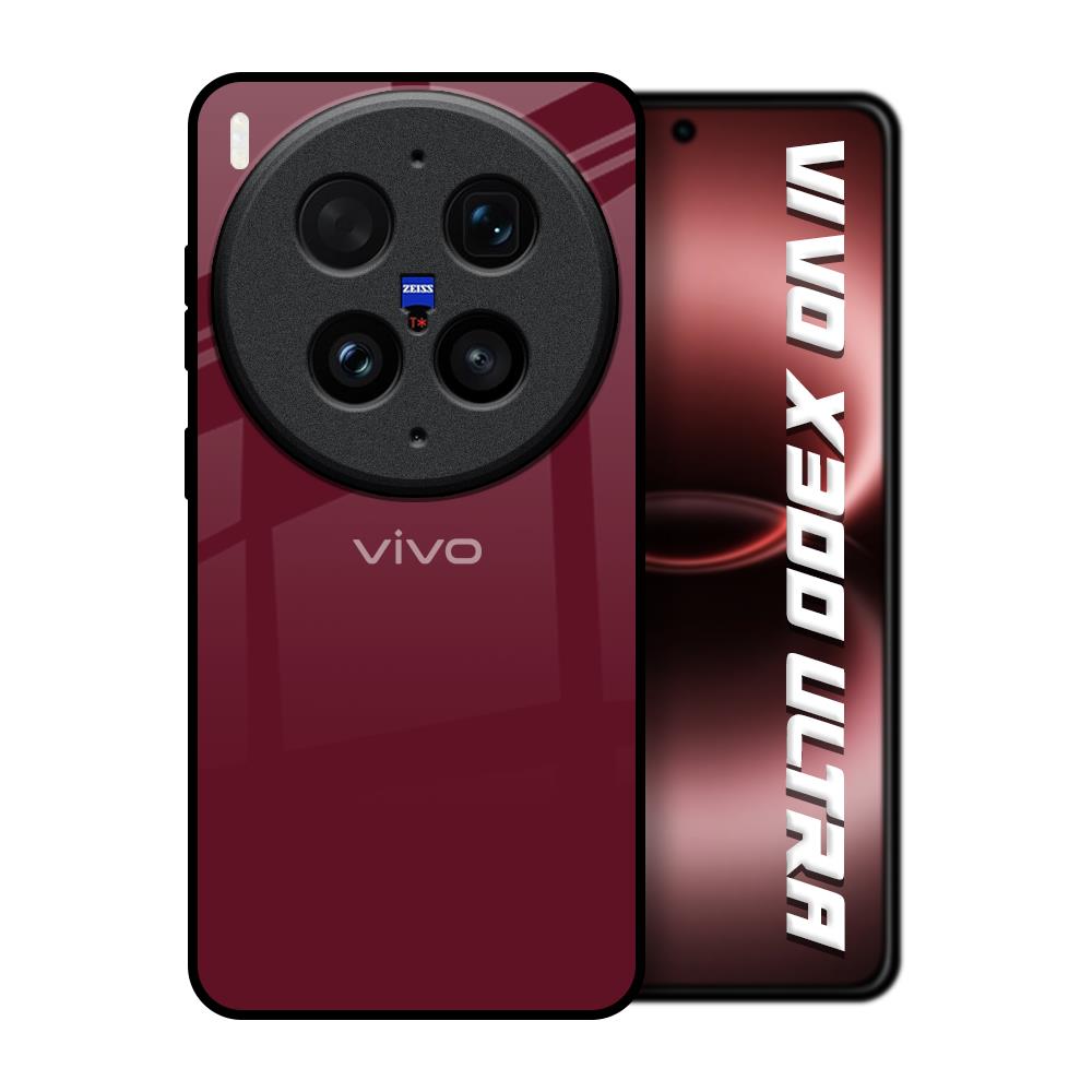 Classic Burgundy Vivo X300 Ultra 5G Glass Back Cover Online