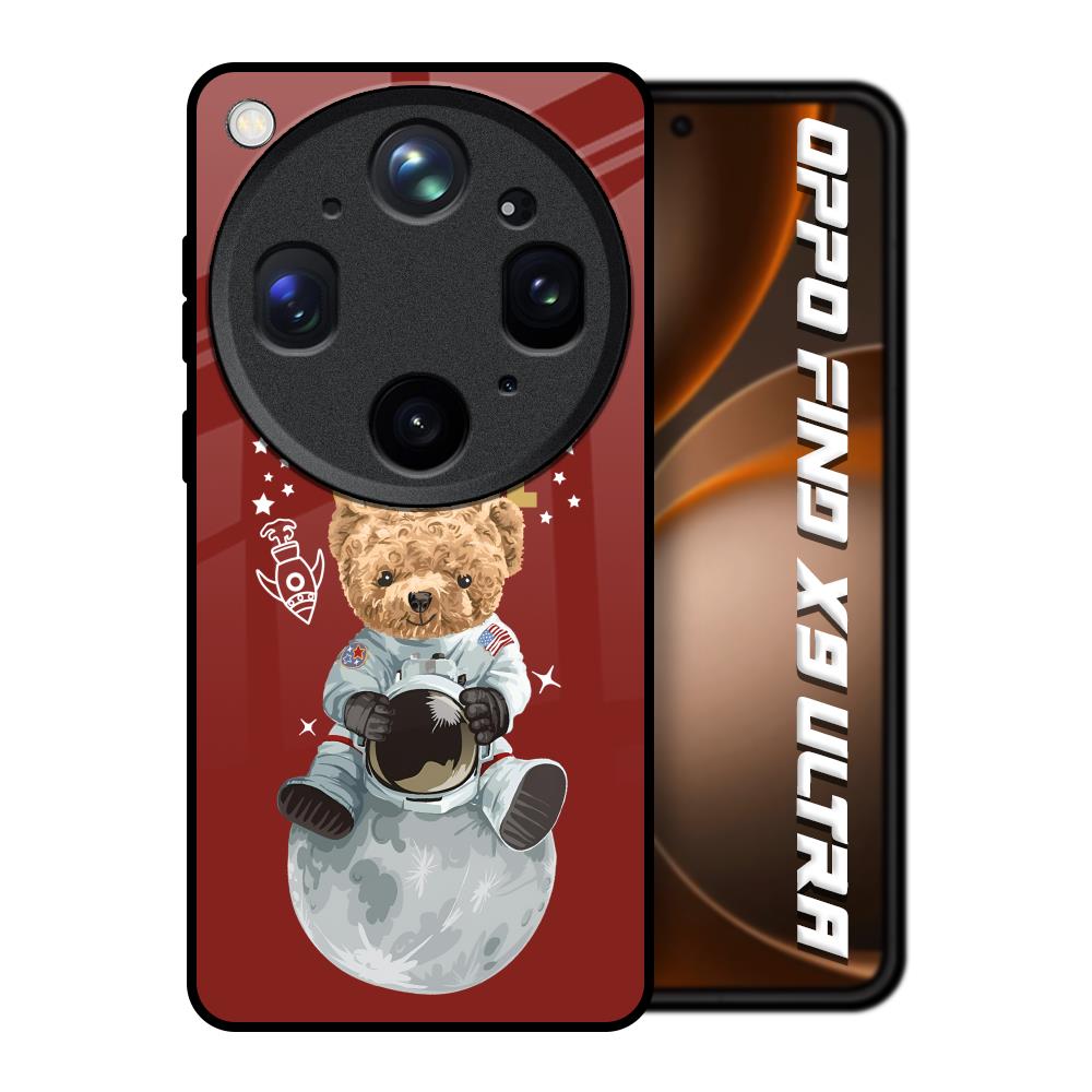 Astronaut Bear Oppo Find X9 Ultra 5G Glass Back Cover Online