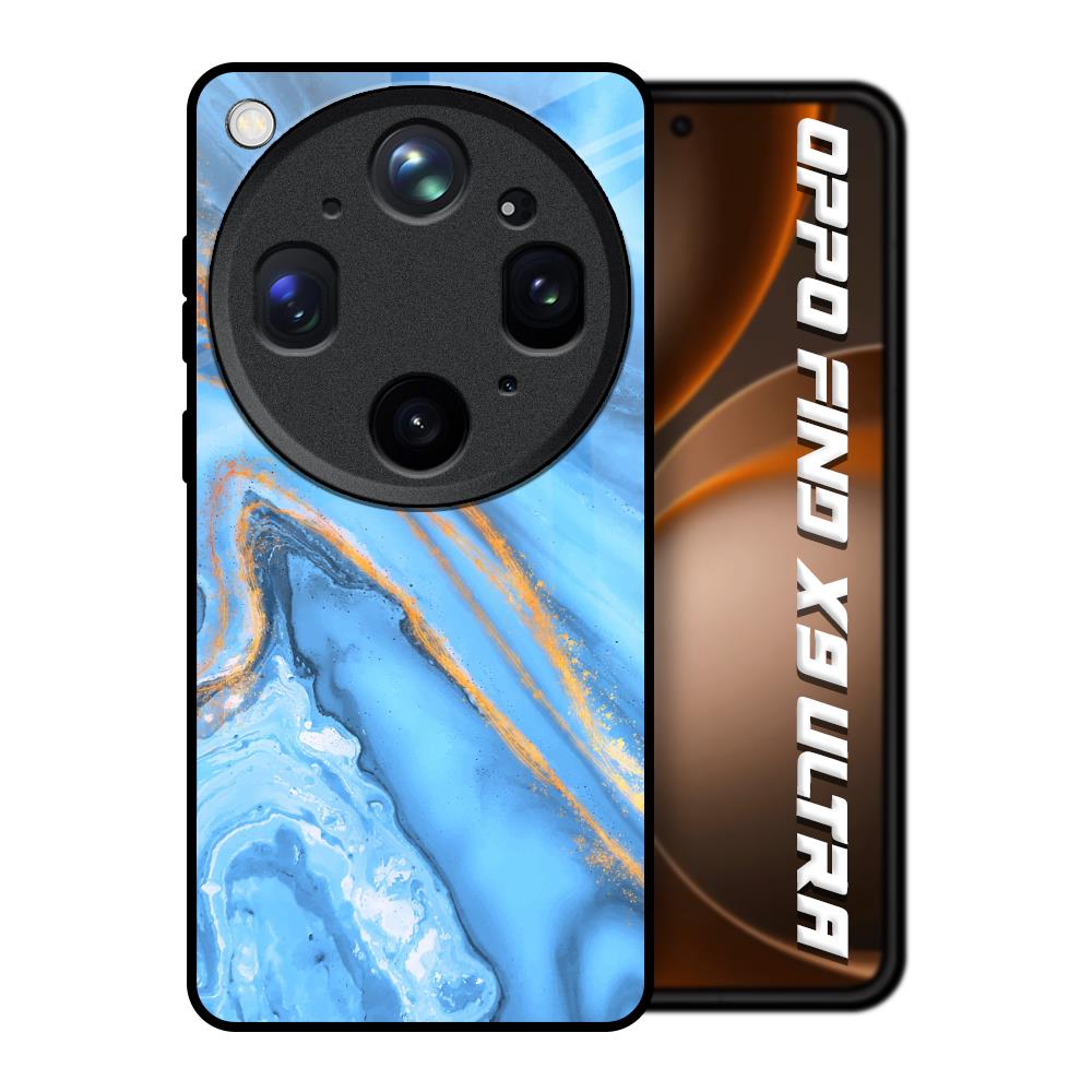 Vibrant Blue Marble Oppo Find X9 Ultra 5G Glass Back Cover Online