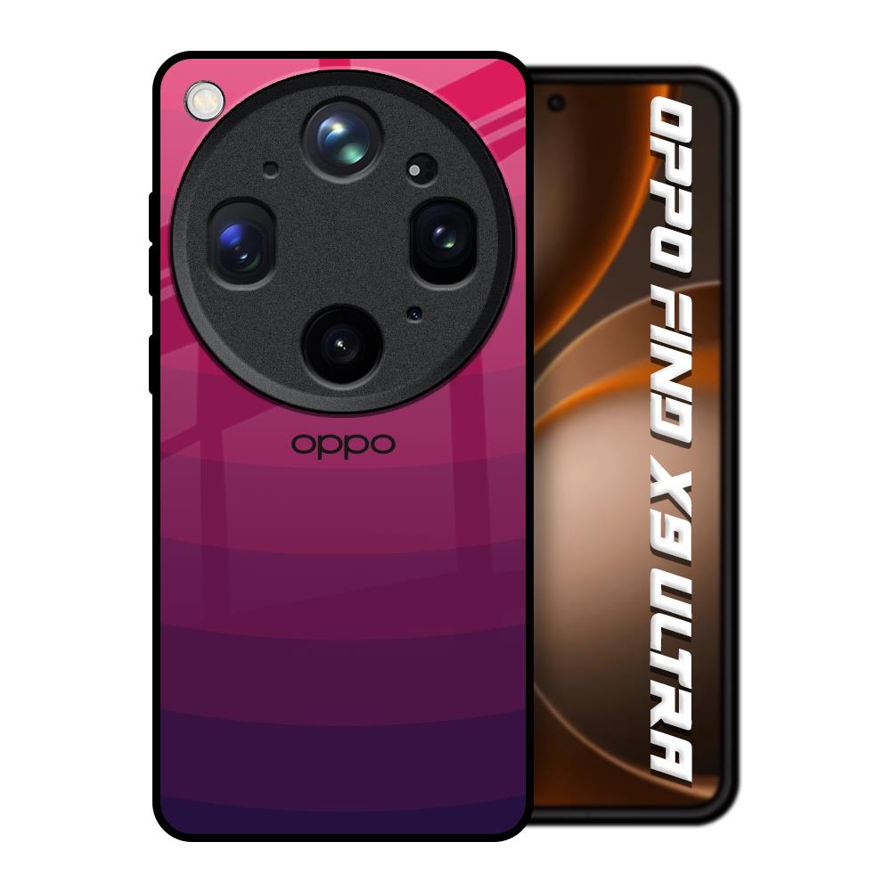 Wavy Pink Pattern Oppo Find X9 Ultra 5G Glass Back Cover Online