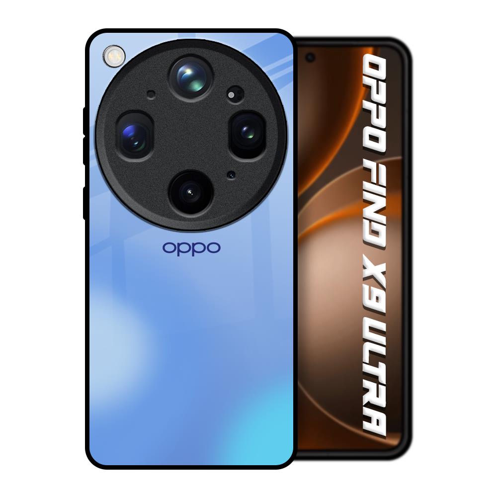 Vibrant Blue Texture Oppo Find X9 Ultra 5G Glass Back Cover Online