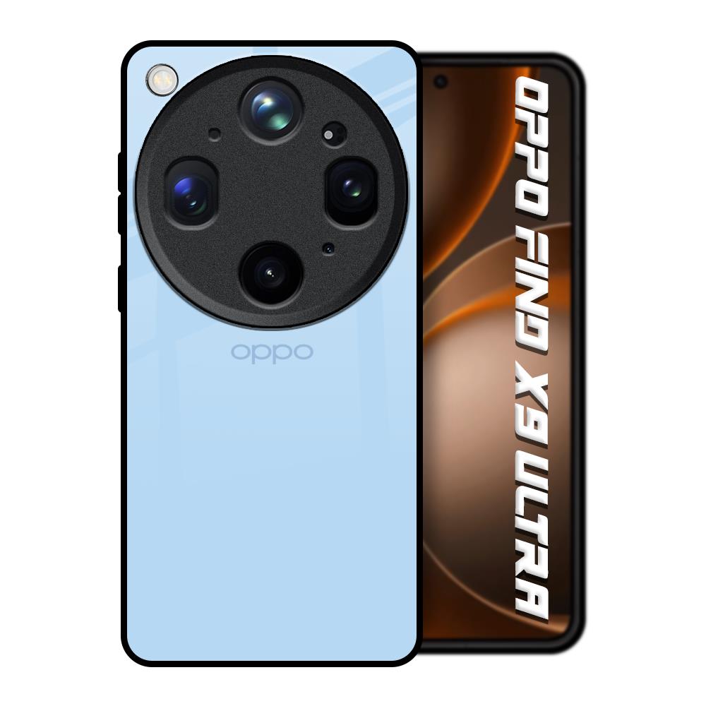 Pastel Sky Blue Oppo Find X9 Ultra 5G Glass Back Cover Online