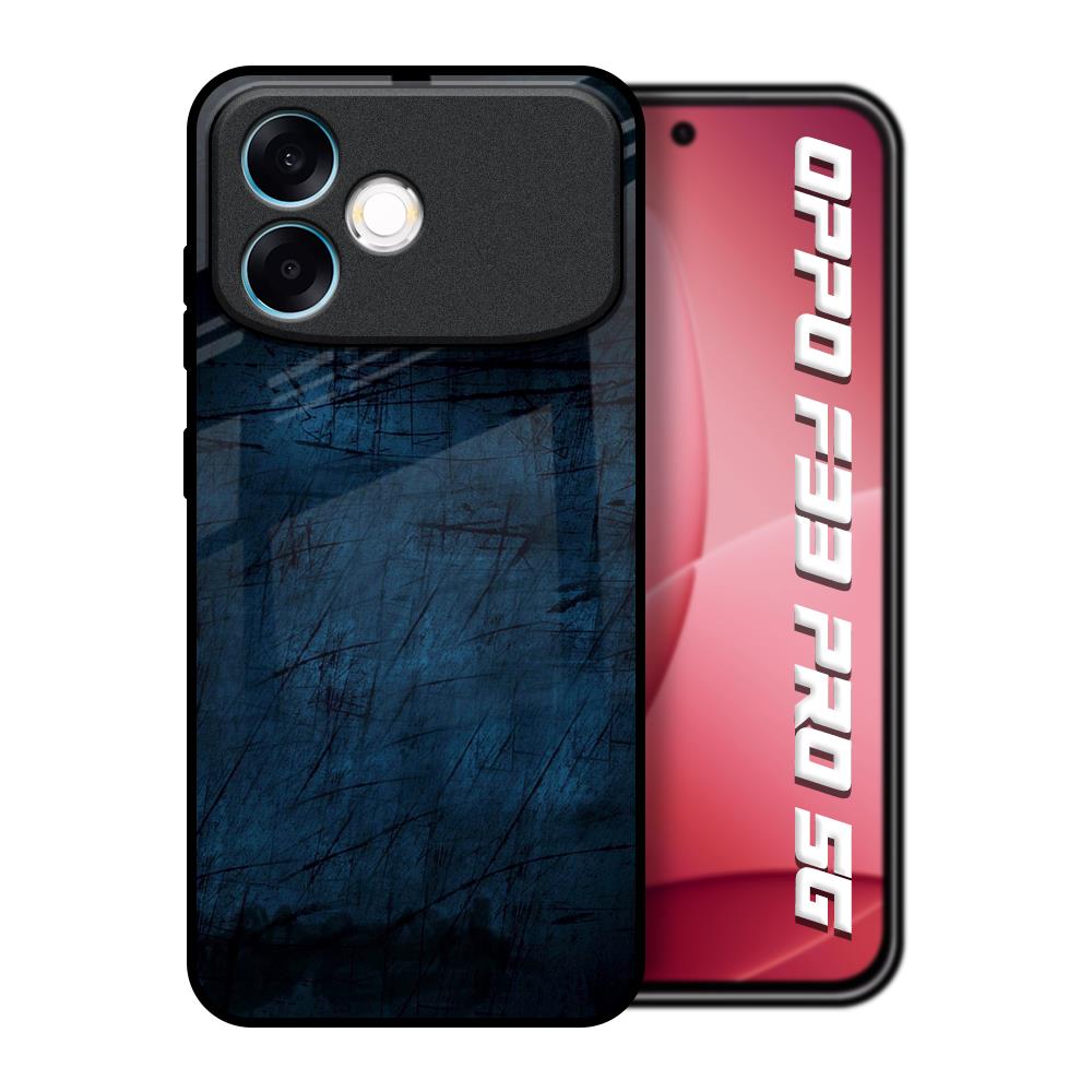 Dark Blue Grunge Oppo F33 Pro 5G Glass Back Cover Online