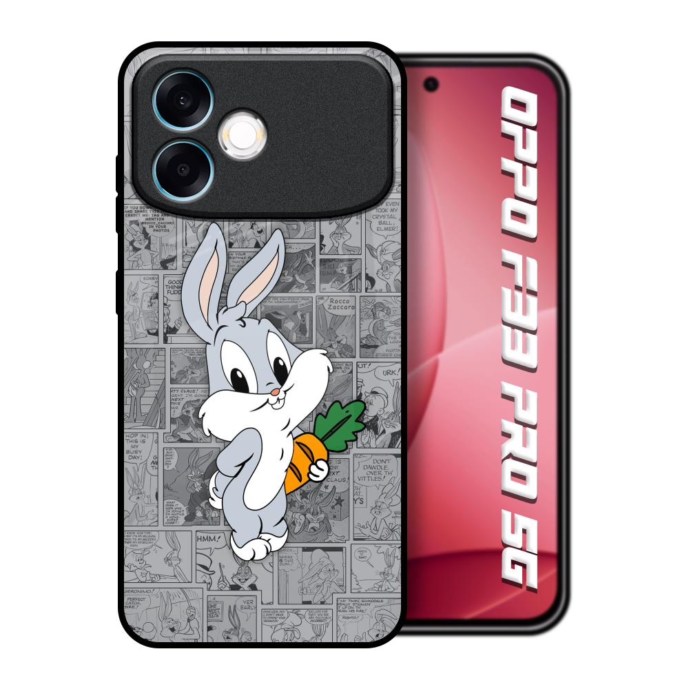 Cute Baby Bunny Oppo F33 Pro 5G Glass Back Cover Online