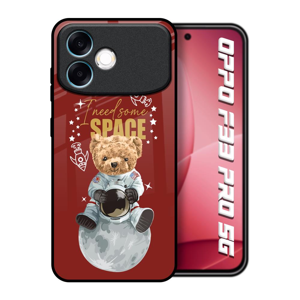 Astronaut Bear Oppo F33 Pro 5G Glass Back Cover Online