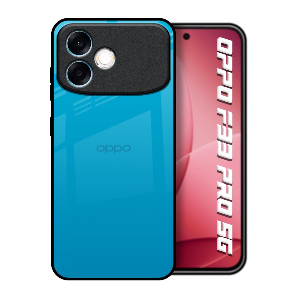 Blue Aqua Oppo F33 Pro 5G Glass Back Cover Online