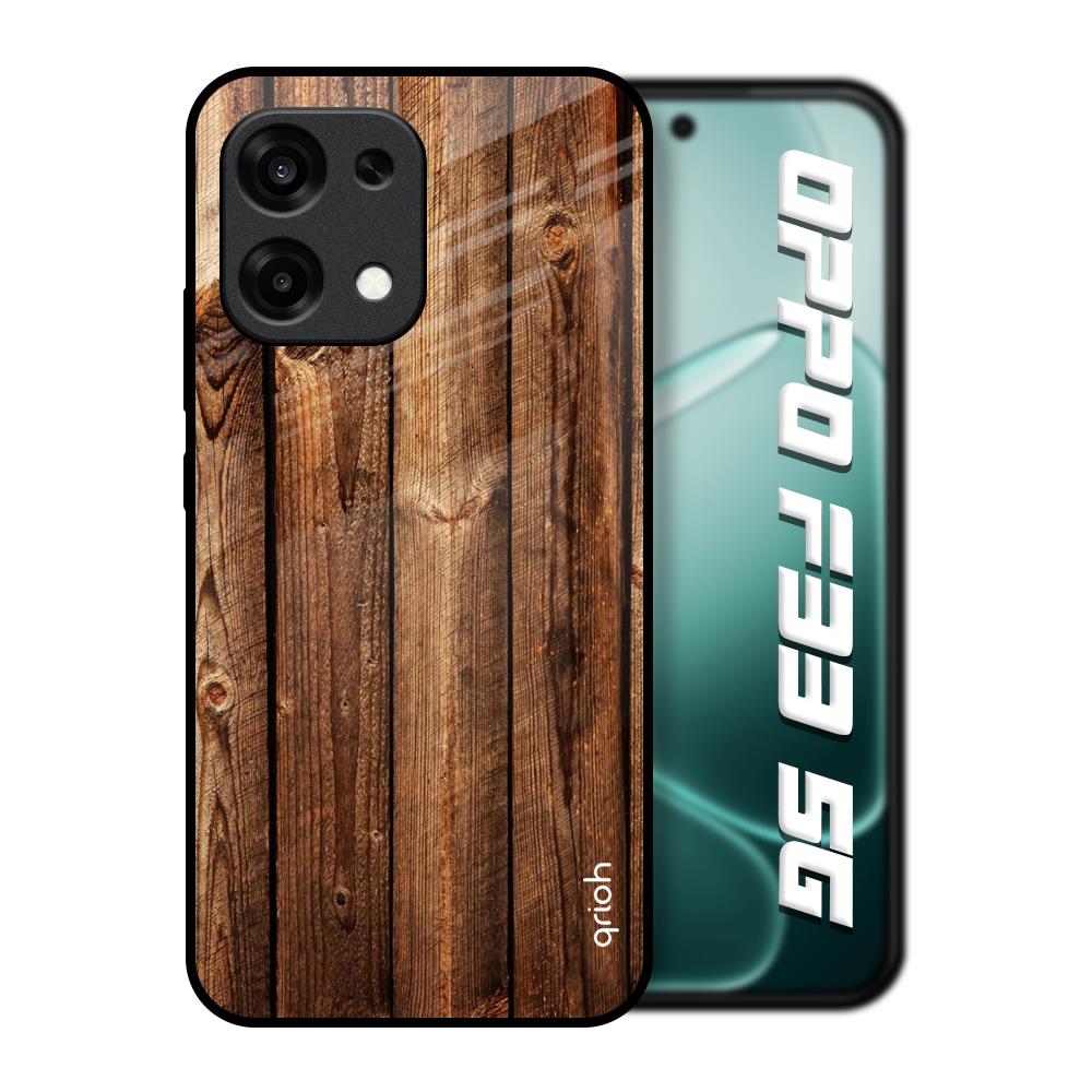Timber Printed Oppo F33 5G Glass Back Cover Online