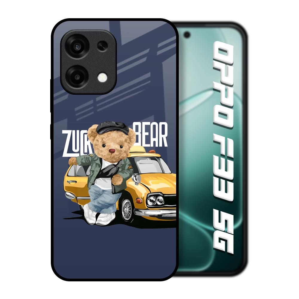 Adventurous Bear Oppo F33 5G Glass Back Cover Online