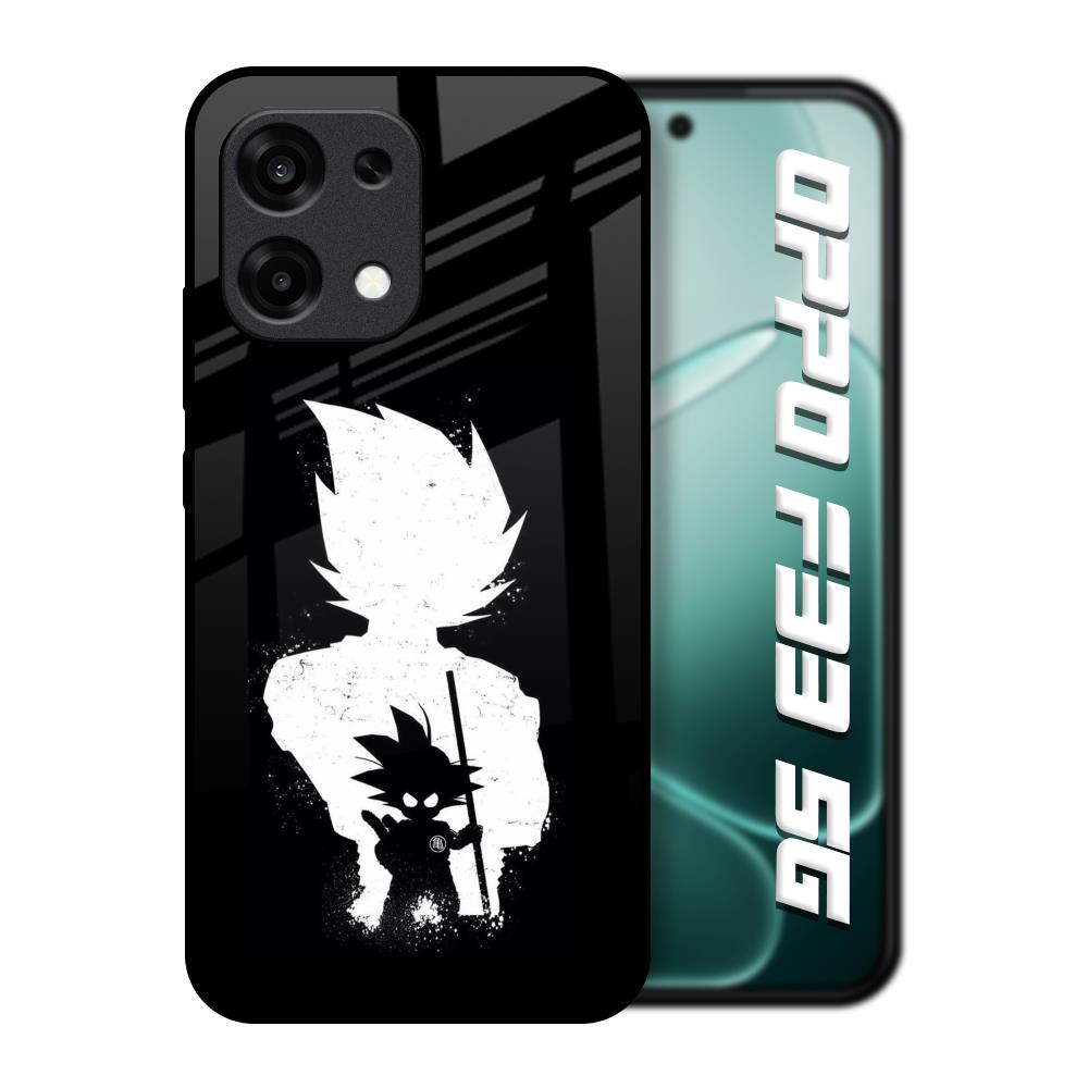 Monochrome Goku Oppo F33 5G Glass Back Cover Online