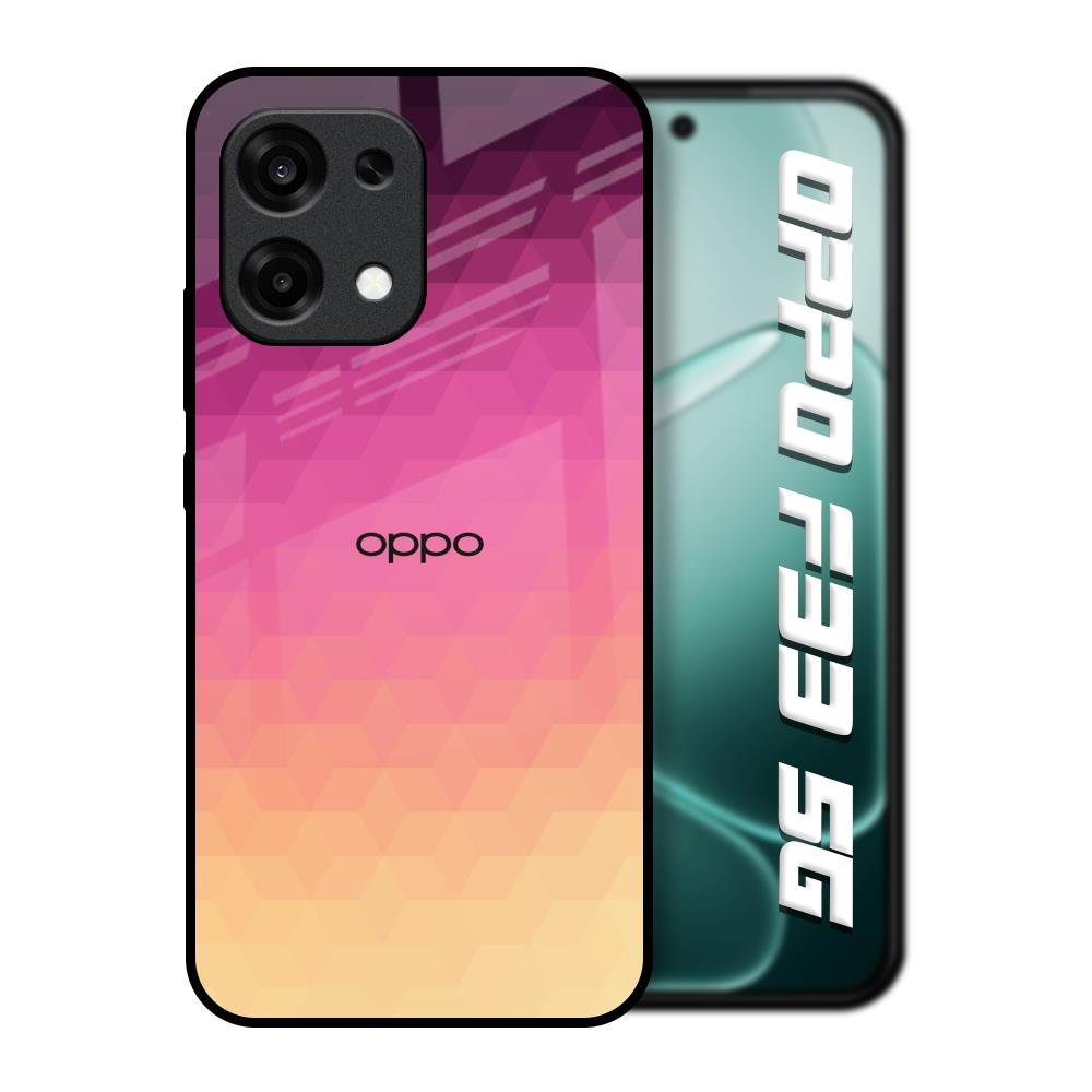 Geometric Pink Diamond Oppo F33 5G Glass Back Cover Online