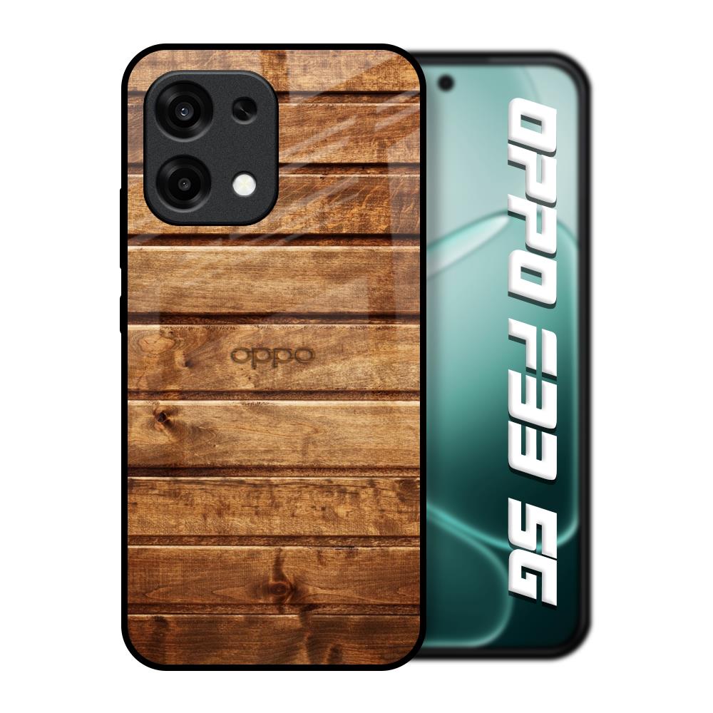Wooden Planks Oppo F33 5G Glass Back Cover Online