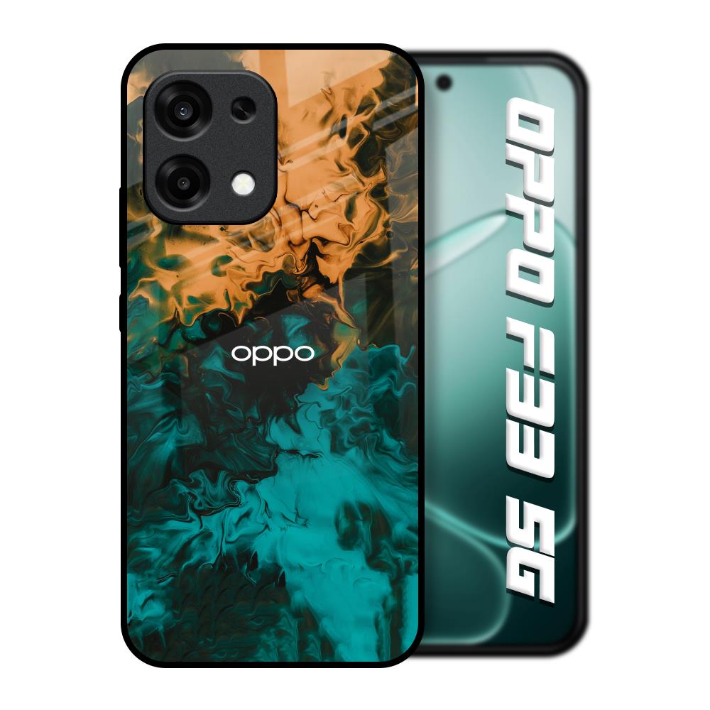 Watercolor Wave Oppo F33 5G Glass Back Cover Online
