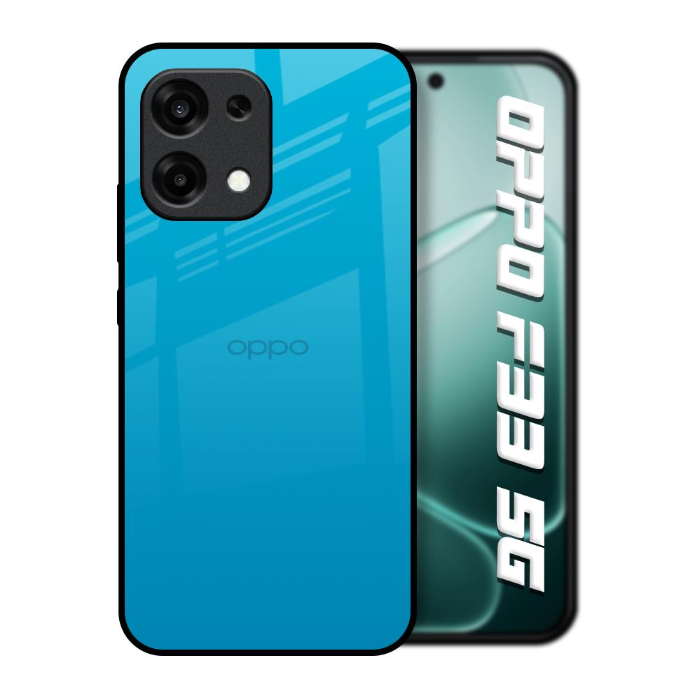 Blue Aqua Oppo F33 5G Glass Back Cover Online