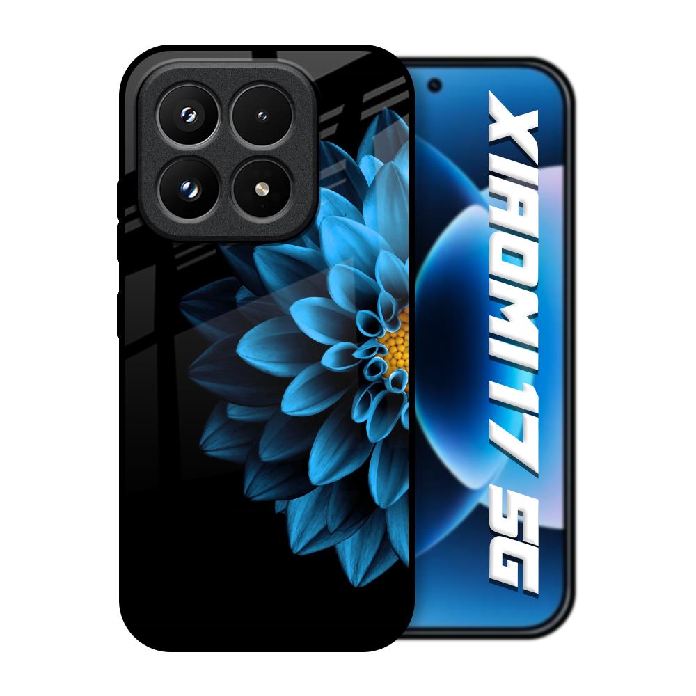 Half Blue Flower Xiaomi 17 5G Glass Back Cover Online