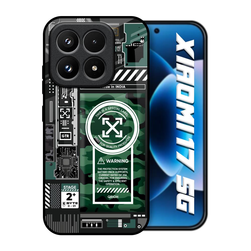 Green Camo Circuit Xiaomi 17 5G Glass Back Cover Online