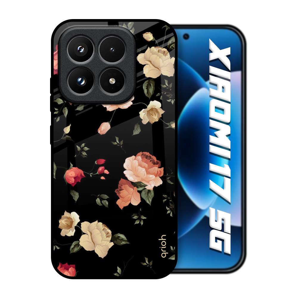Black Spring Floral Xiaomi 17 5G Glass Back Cover Online