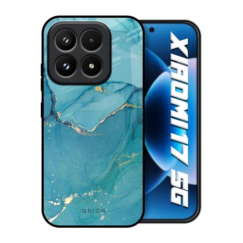 Blue Golden Glitter Xiaomi 17 5G Glass Back Cover Online