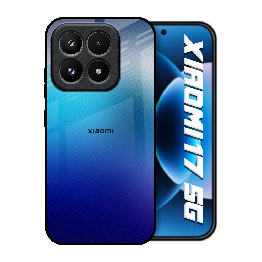 Blue Rhombus Pattern Xiaomi 17 5G Glass Back Cover Online
