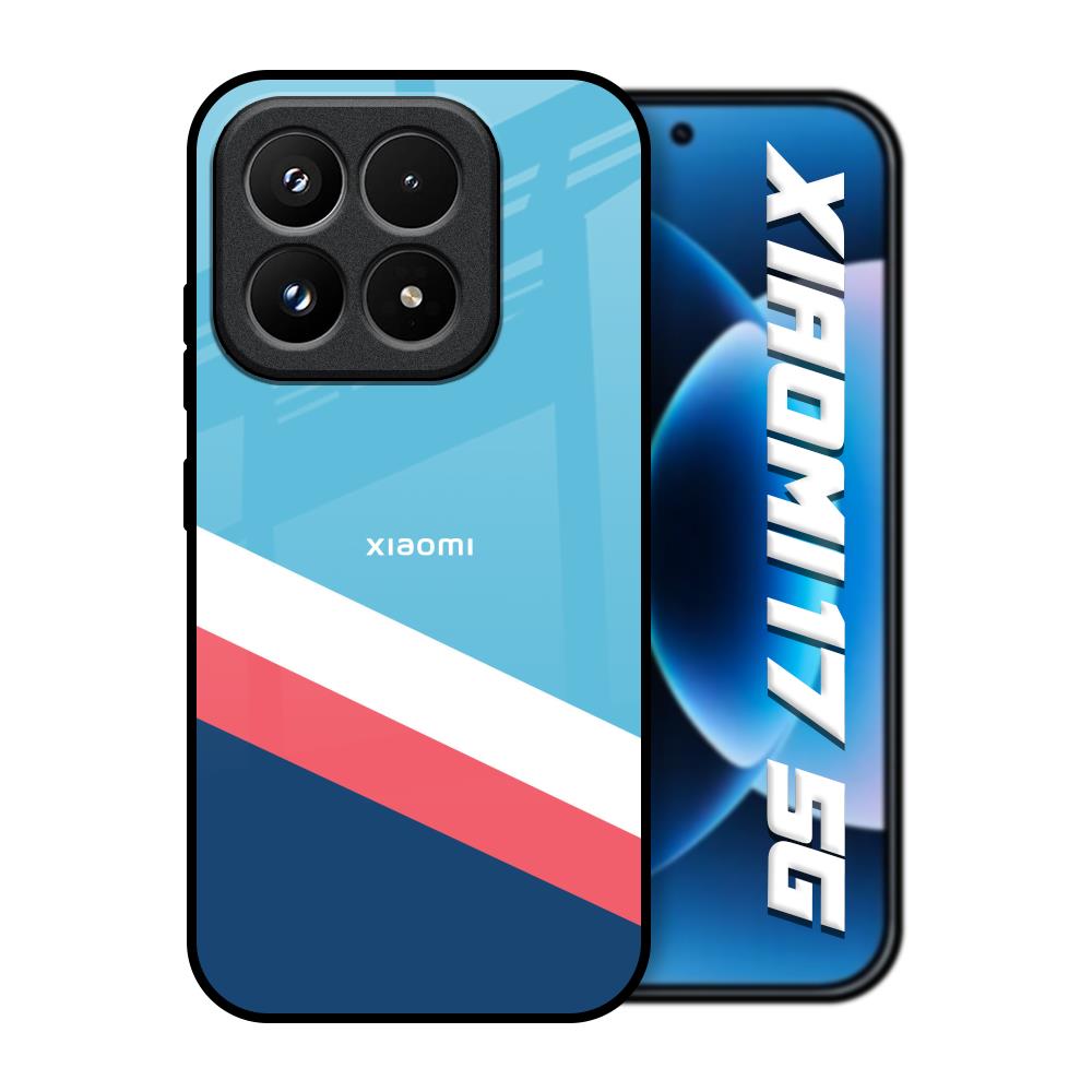 Pink & White Stripes Xiaomi 17 5G Glass Back Cover Online