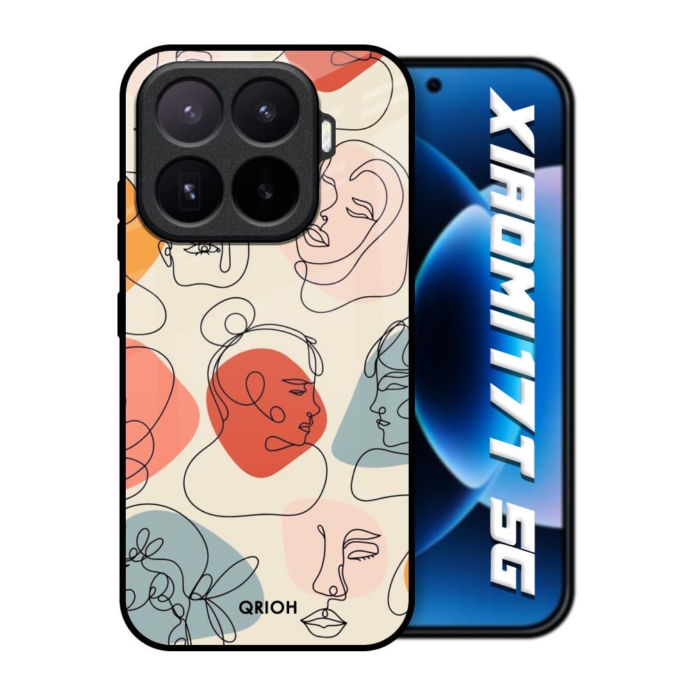 Abstract Faces Xiaomi 17T 5G Glass Back Cover Online
