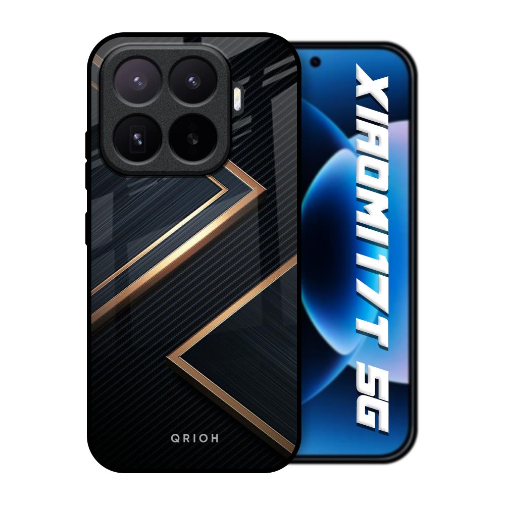 Sleek Golden & Navy Xiaomi 17T 5G Glass Back Cover Online