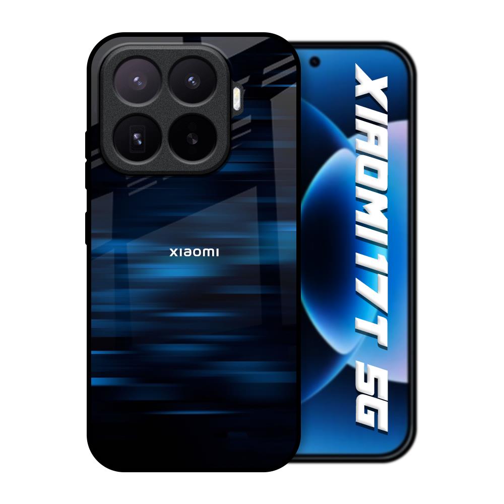 Blue Rough Abstract Xiaomi 17T 5G Glass Back Cover Online