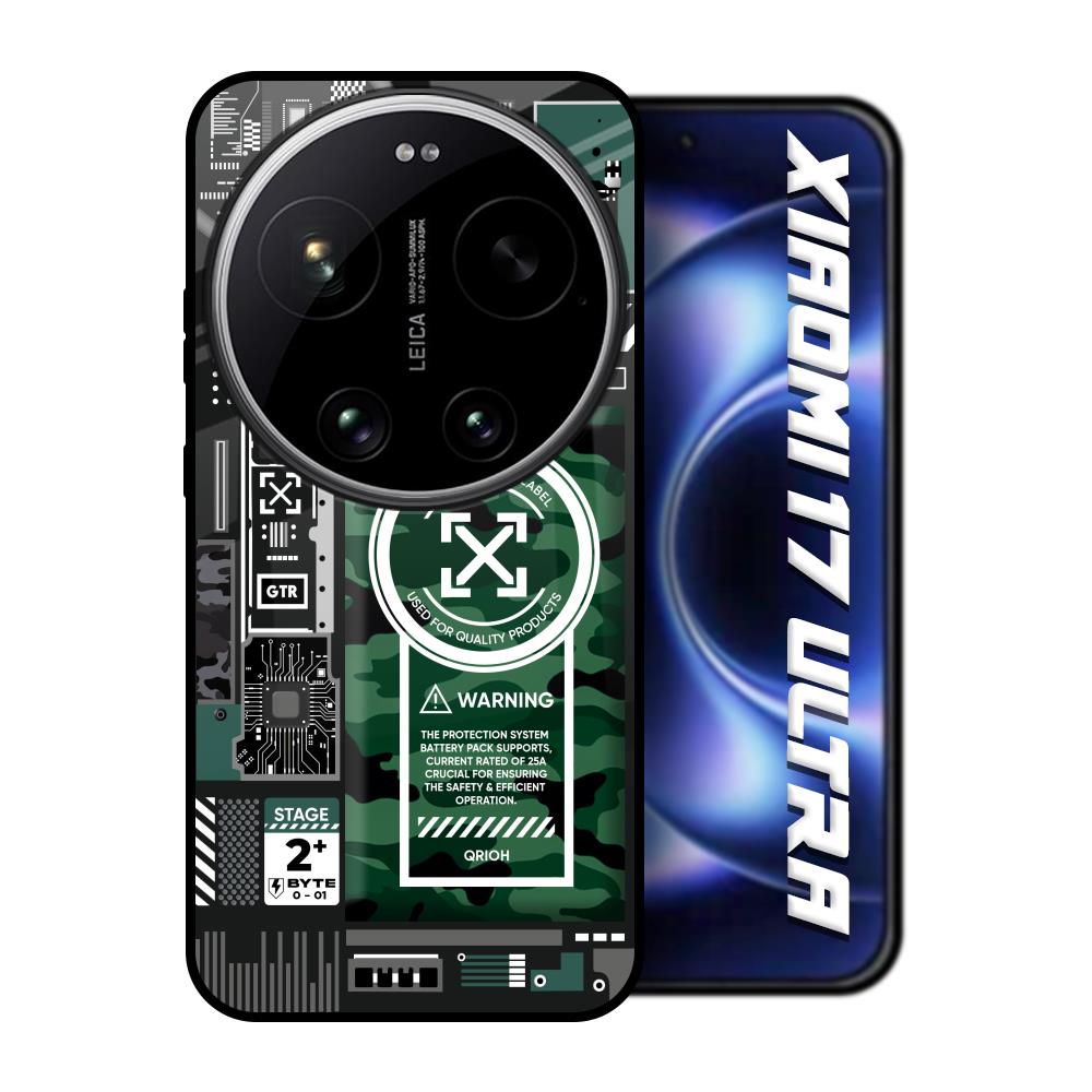 Green Camo Circuit Xiaomi 17 Ultra 5G Glass Back Cover Online