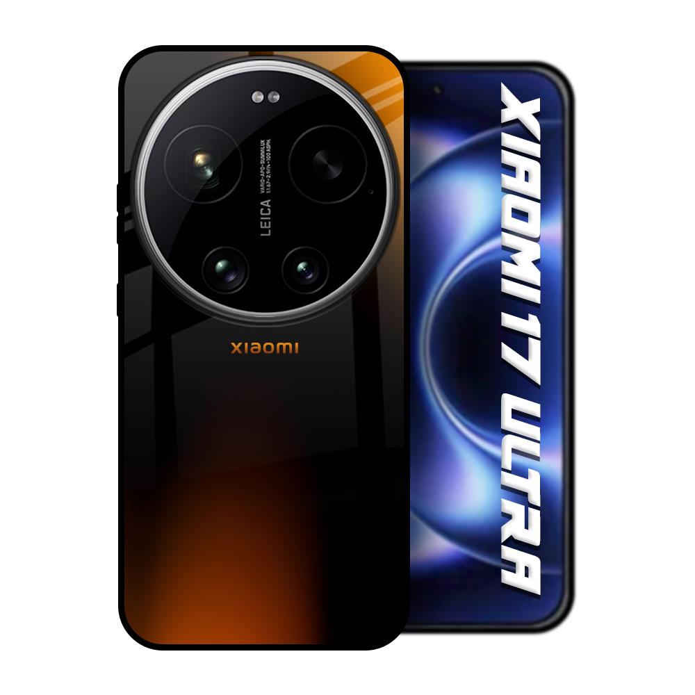 Orange Black Fusion Xiaomi 17 Ultra 5G Glass Back Cover Online