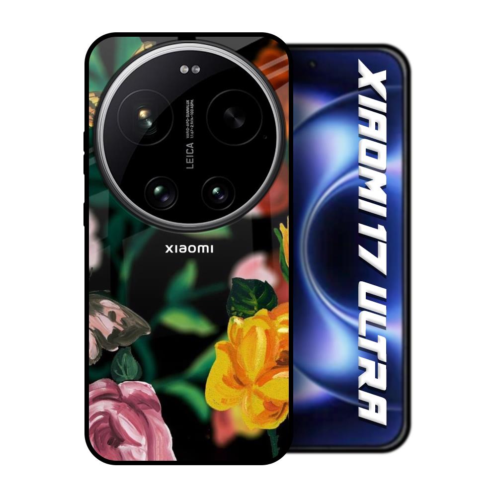 Flowers & Butterfly Xiaomi 17 Ultra 5G Glass Back Cover Online