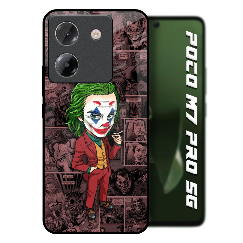 Joker Cartoon Poco M7 Pro 5G Glass Back Cover Online