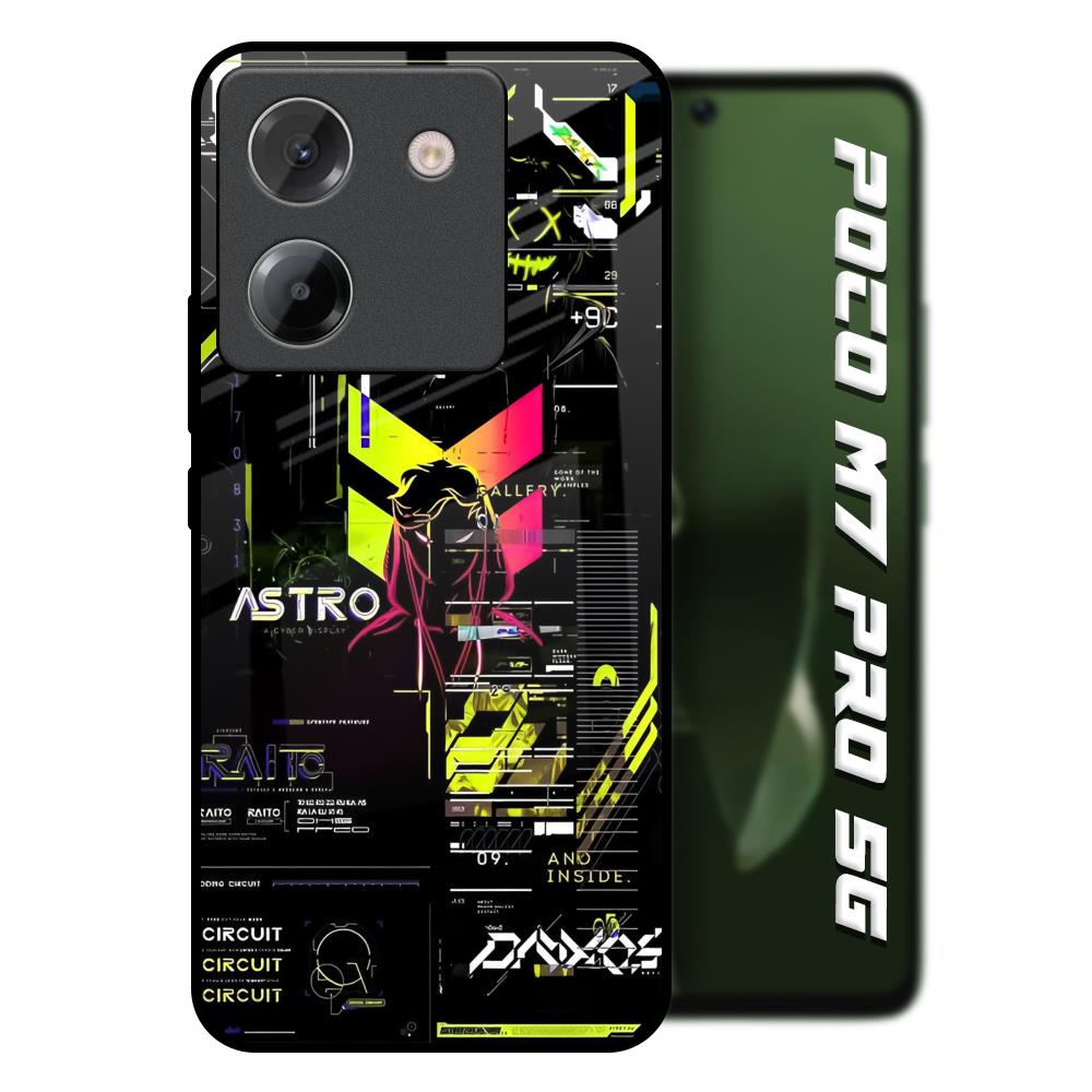 Astro Glitch Poco M7 Pro 5G Glass Back Cover Online