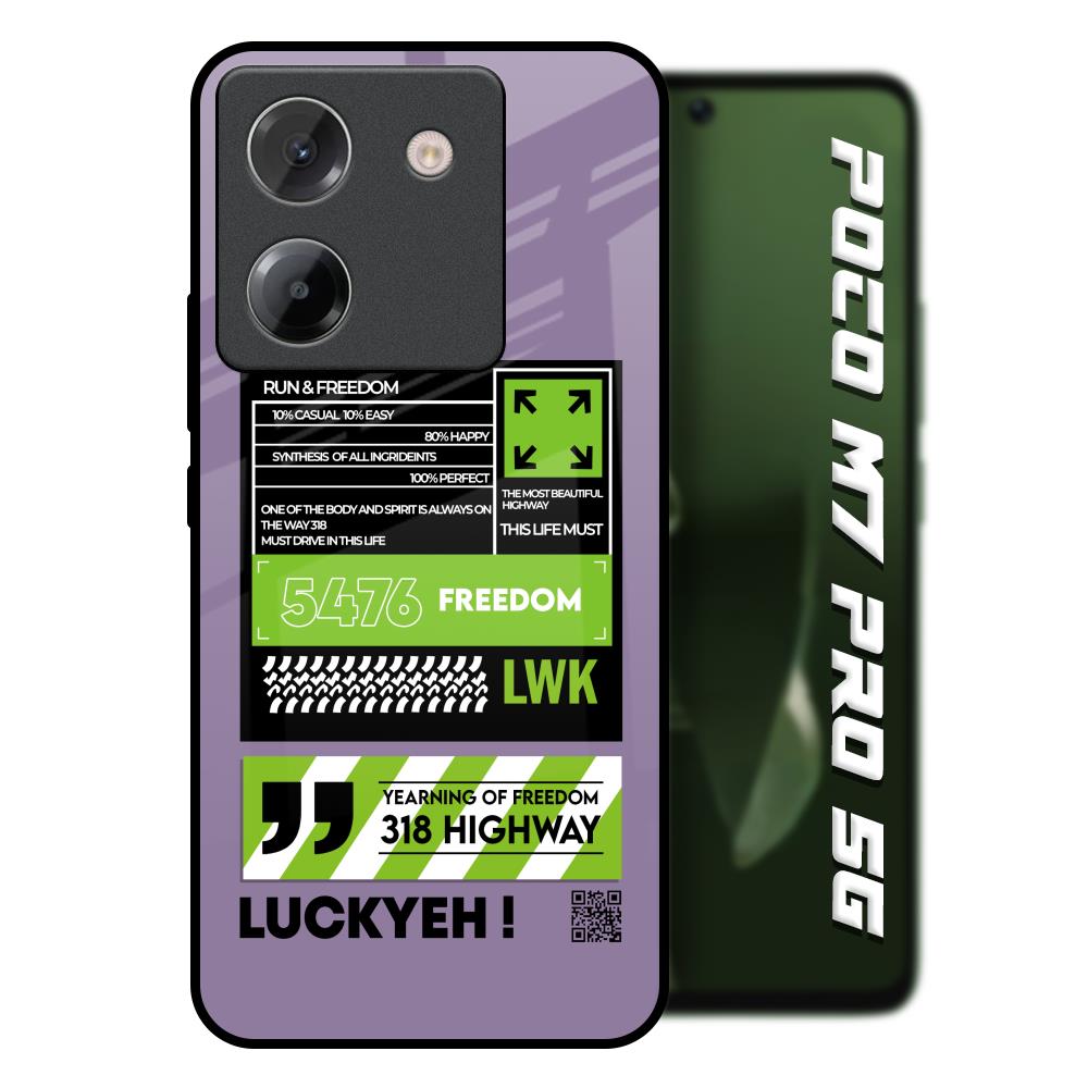 Run & Freedom Poco M7 Pro 5G Glass Back Cover Online